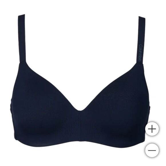 CALVIN KLEIN Bras 2-Pack XL Lightly Lined Wireless Microfiber Black Gray NWT - Picture 2 of 8